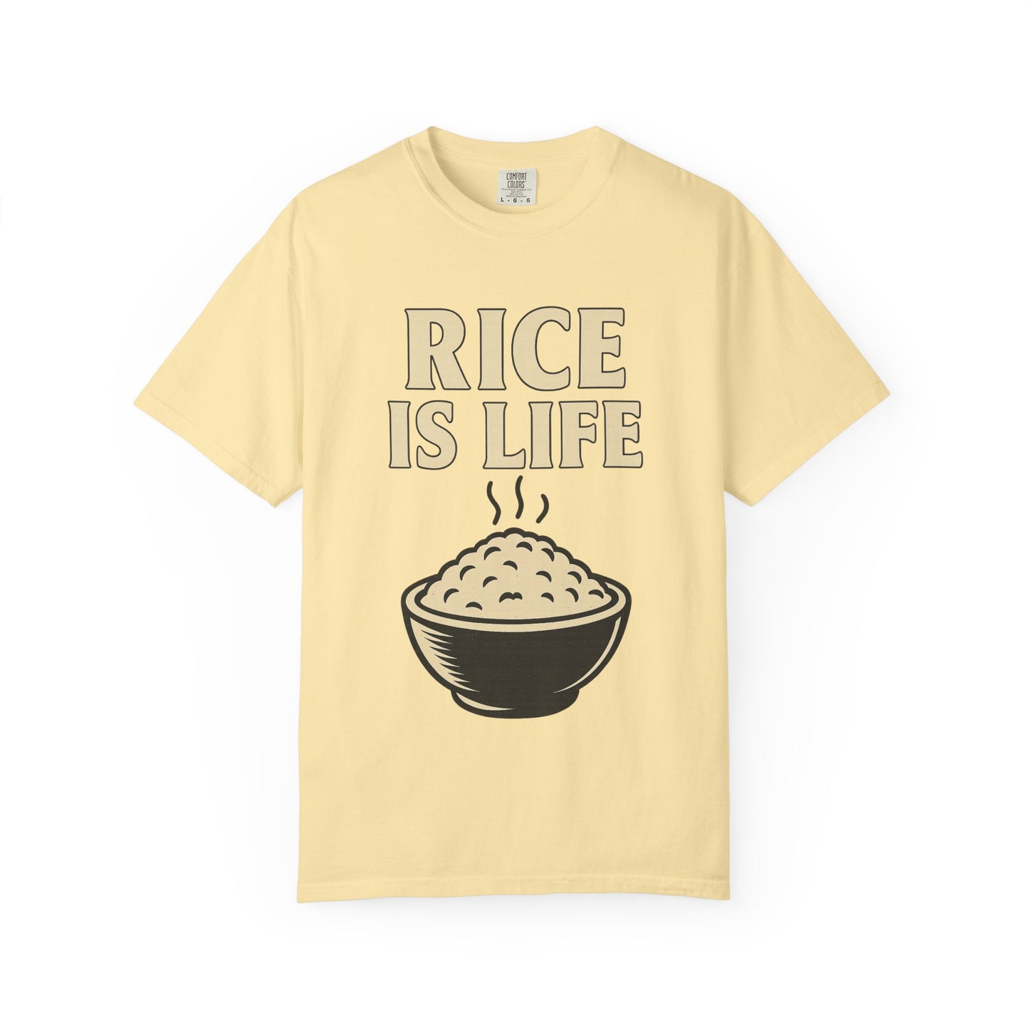 Rice is Life Unisex Garment-Dyed T-shirt, Funny Foodie Shirt, Gift for [...]