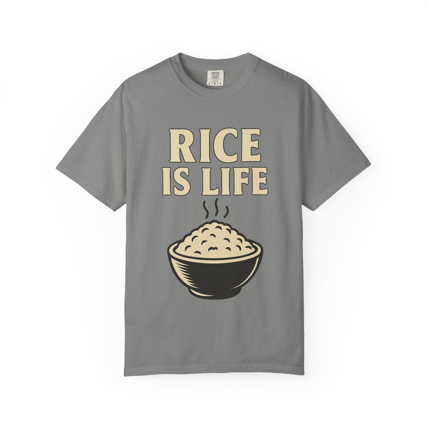 Rice is Life Unisex Garment-Dyed T-shirt, Funny Foodie Shirt, Gift for [...]
