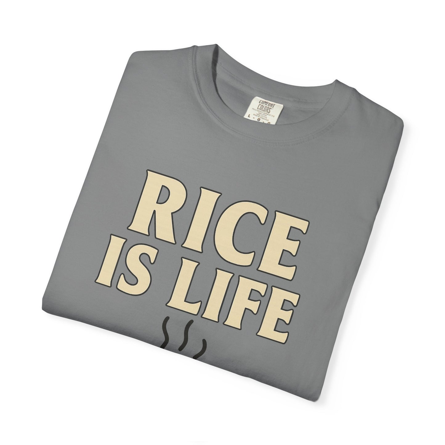 Rice is Life Unisex Garment-Dyed T-shirt, Funny Foodie Shirt, Gift for [...]