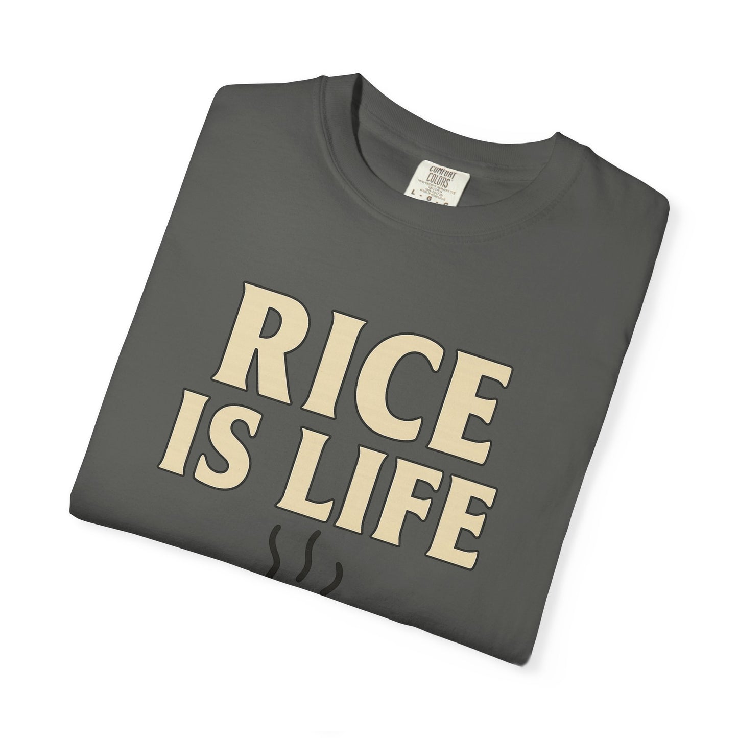 Rice is Life Unisex Garment-Dyed T-shirt, Funny Foodie Shirt, Gift for [...]