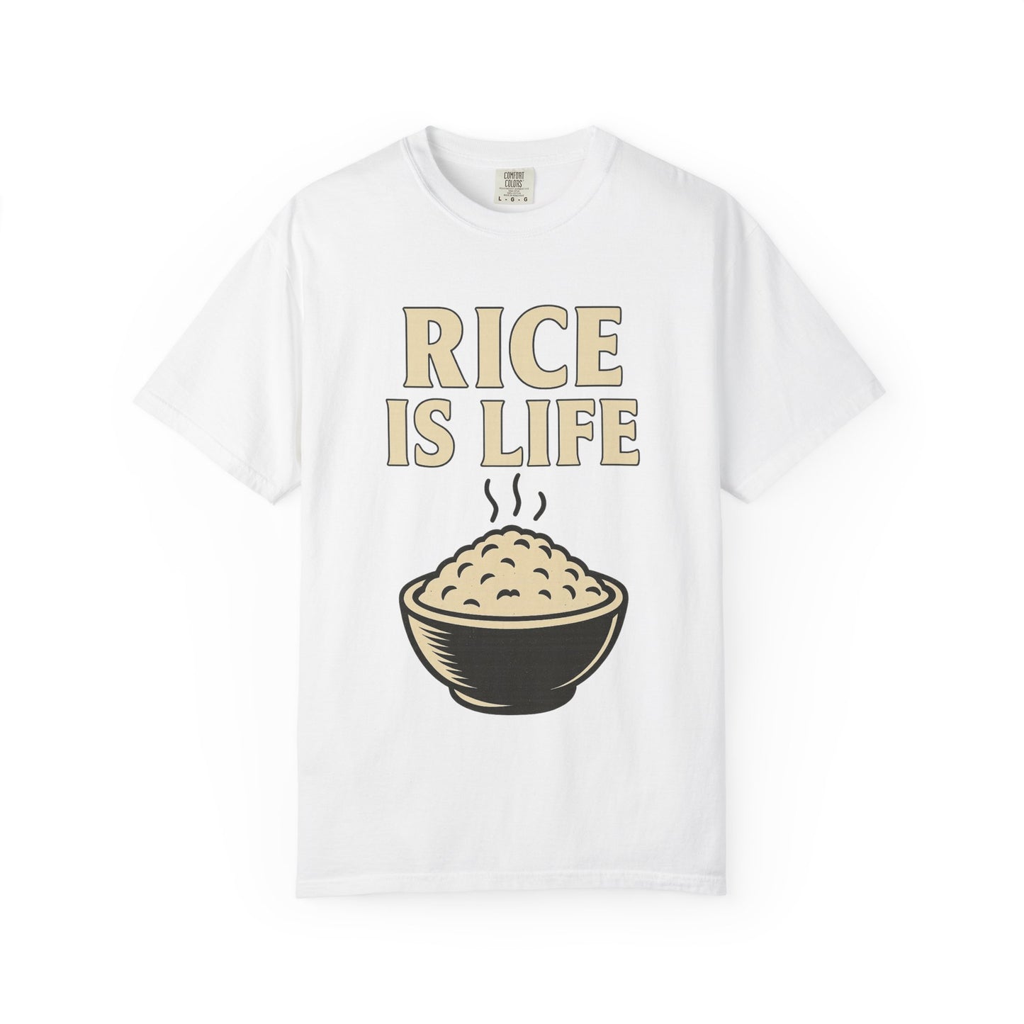 Rice is Life Unisex Garment-Dyed T-shirt, Funny Foodie Shirt, Gift for [...]