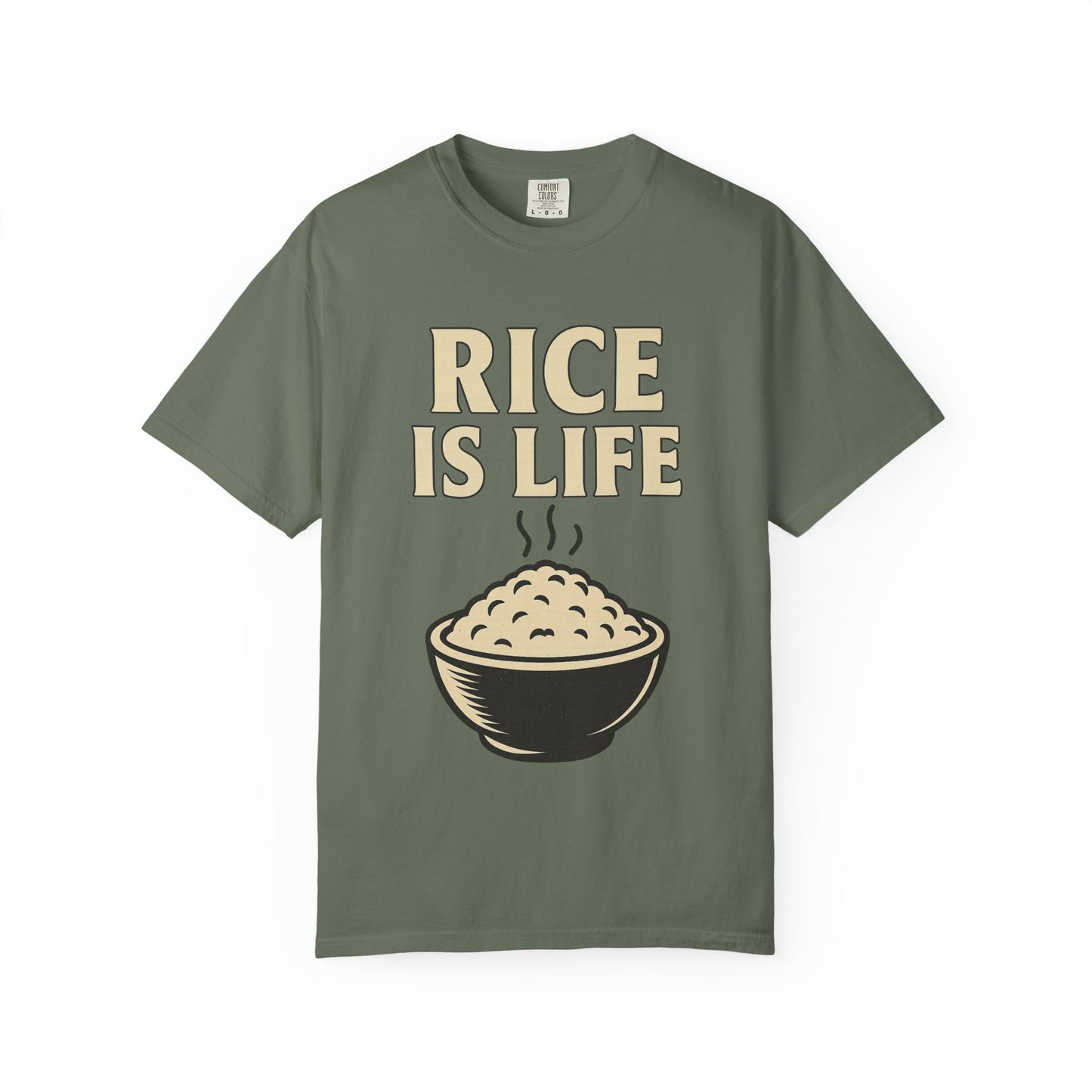 Rice is Life Unisex Garment-Dyed T-shirt, Funny Foodie Shirt, Gift for [...]